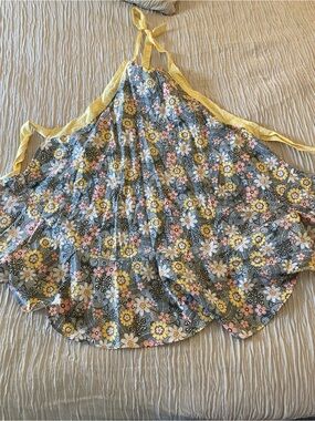 Homemade Floral Tie-Waist Apron